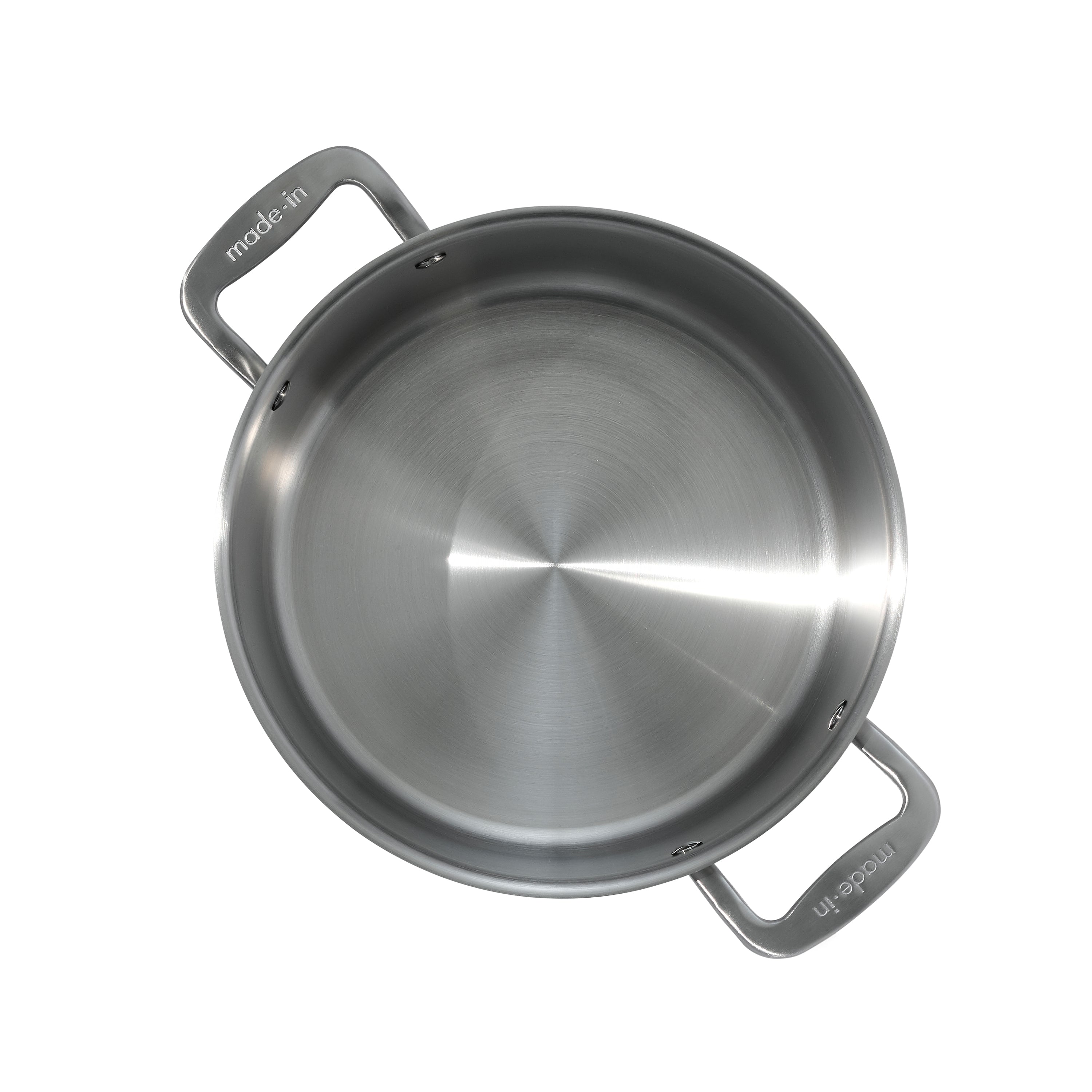 Made In Stainless Steel Clad Stock Pot 8 QT - Made in Italy interior