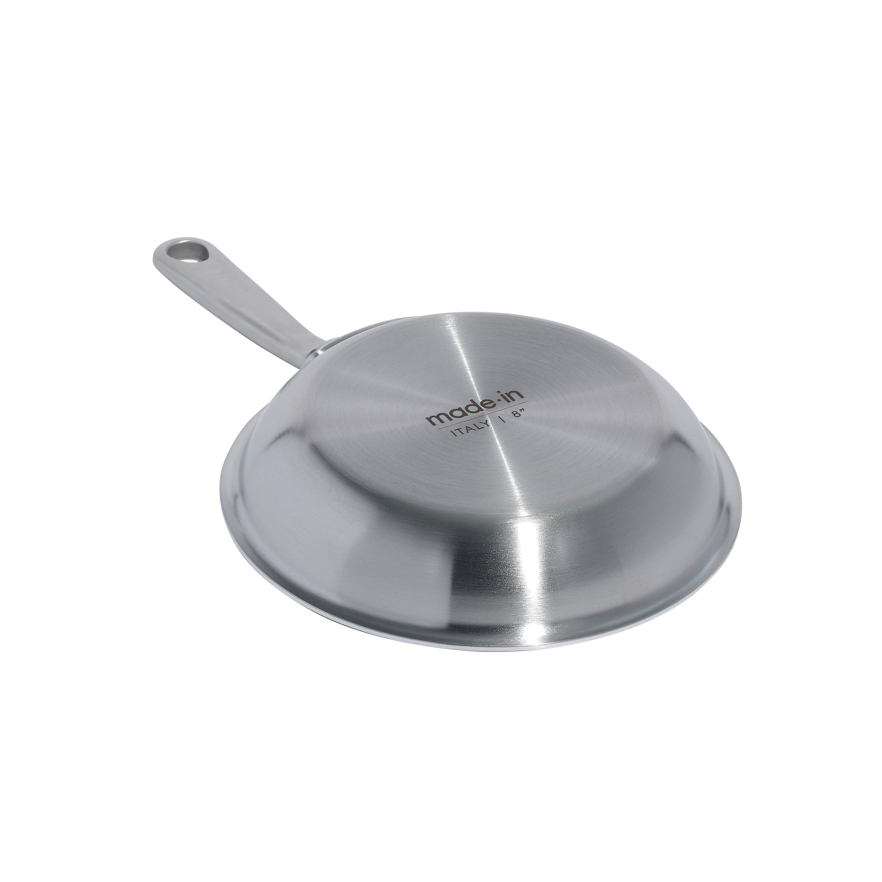 Made In Stainless Steel Clad Frying Pan 8" - Made in Italy Bottom