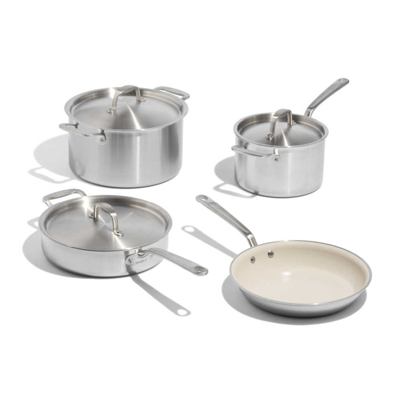 Made In Ceramiclad Non Stick 7 Piece Set - Made in Italy with Lids