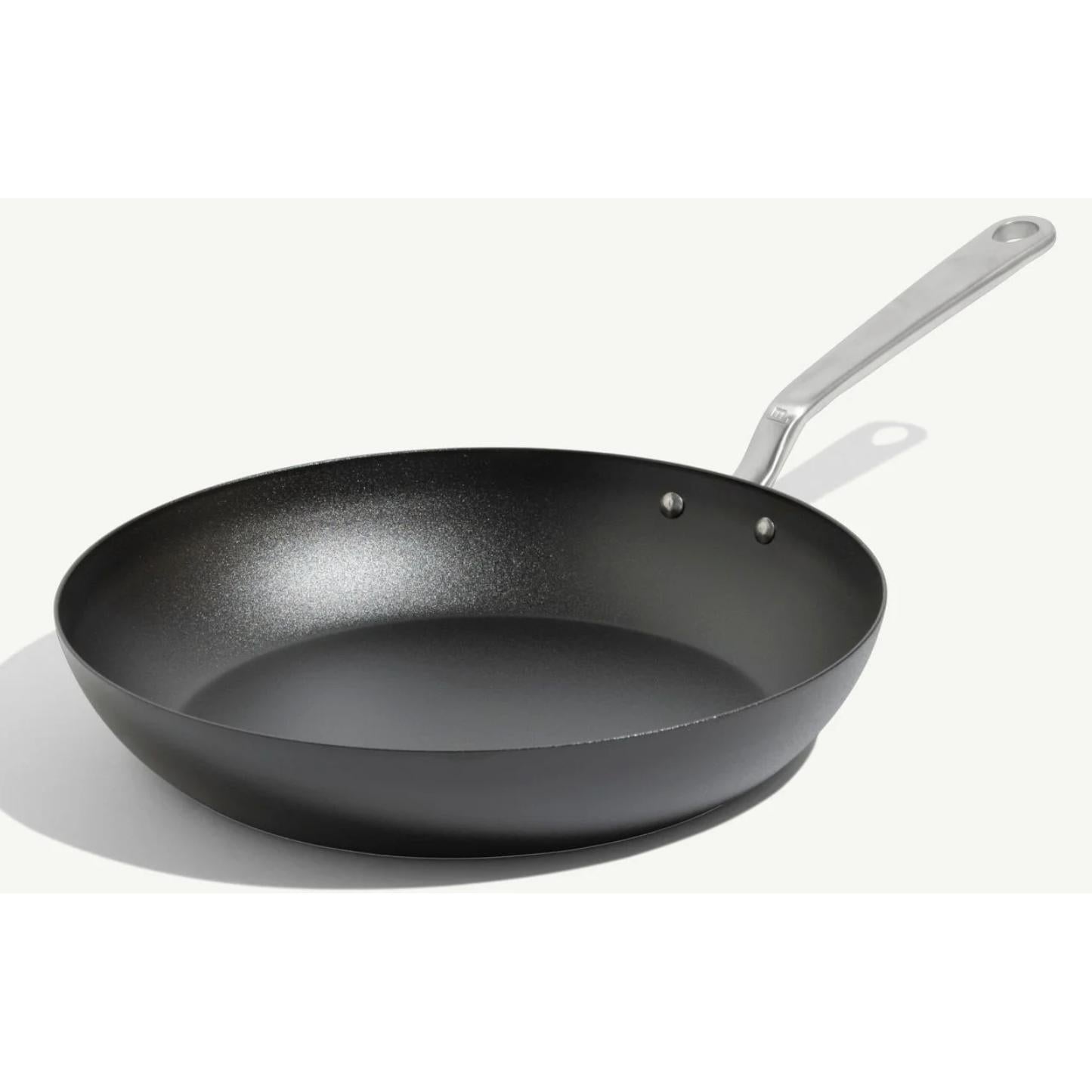 Seasoned Carbon Steel Frying Pan 12" Preseasoned  - Made in Sweden