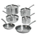 Made In Stainless Steel Clad 10 Piece Set - Made in Italy