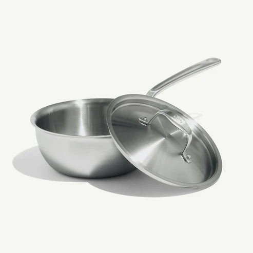 Made In Stainless Steel Clad Saucier 2 QT - Made in Italy