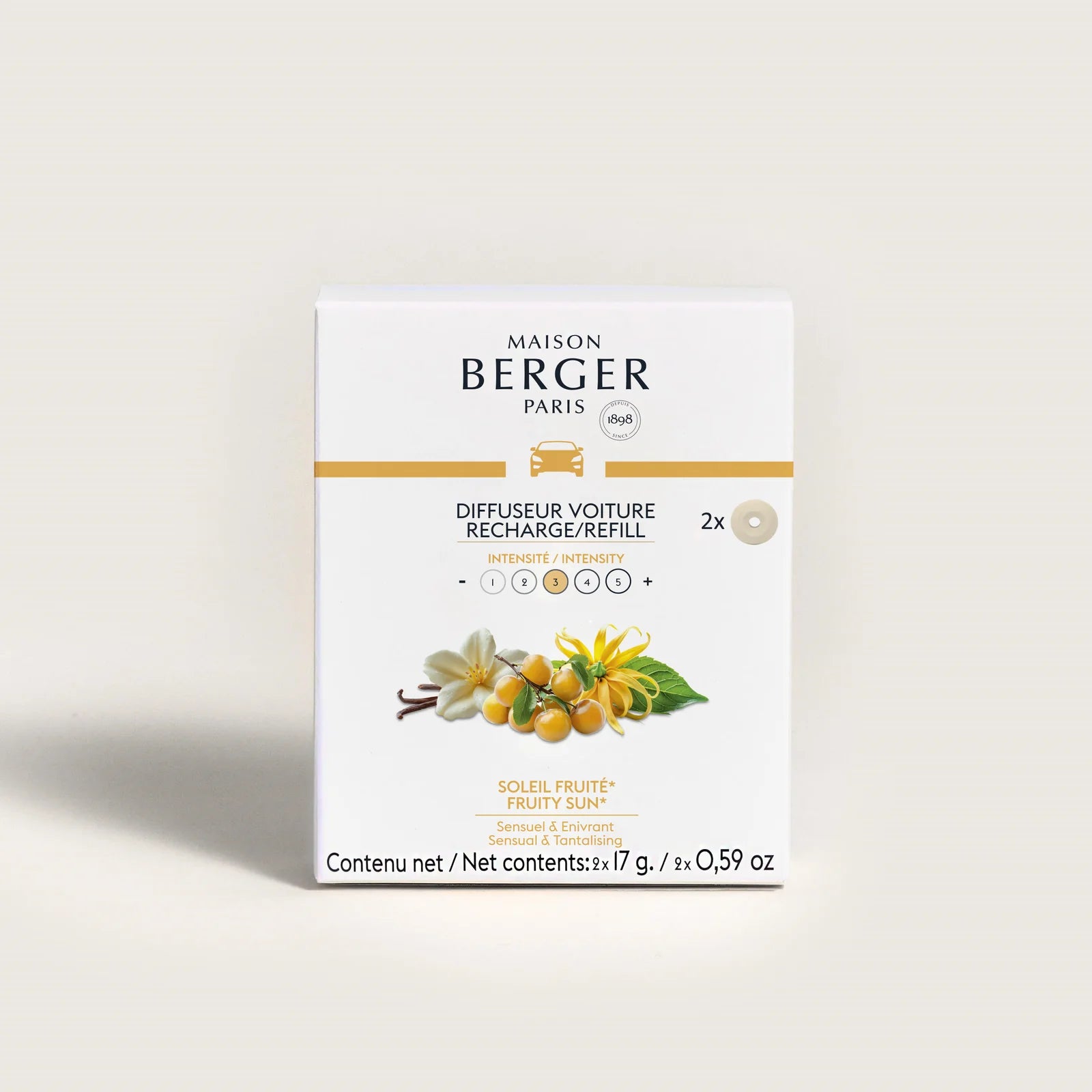 Maison Berger - Anti Odour Car Diffuser Refill - Fruity Sun Box