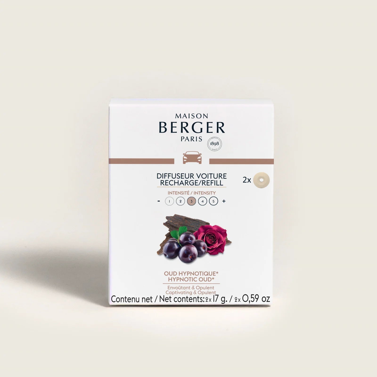 Maison Berger - Anti Odour Car Diffuser Refill - Hypnotic Oud - 7920 Box