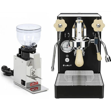 Lelit MARA PL62XCB Espresso Machine PID (Latest Version) Black and Lelit Fred PL043MMI/120 Grinder
