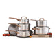 Meyer Copper Clad 5-Ply Copper Core Stainless Steel Cookware Set 12-Piece Made in Canada