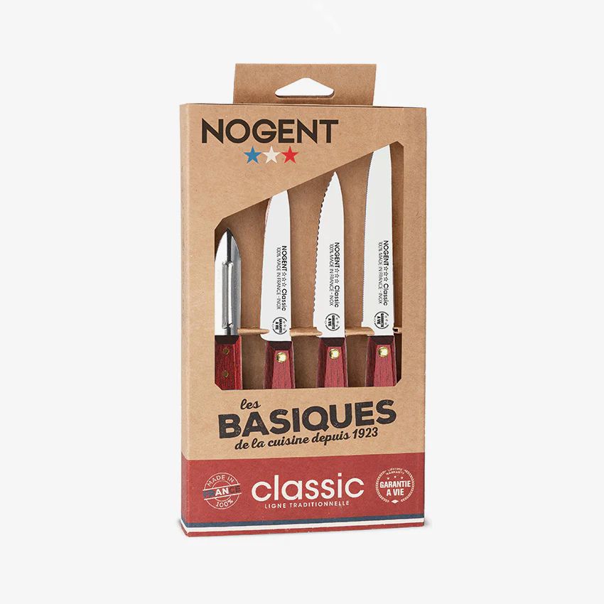 Nogent Classic Hornbeam Kitchen Essential 4 pc Rainbow Set - Made in France