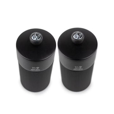 Peugeot Night Chic Gift Set Pepper and Salt Mill with Funnel 12 cm Black - Made in France Mills