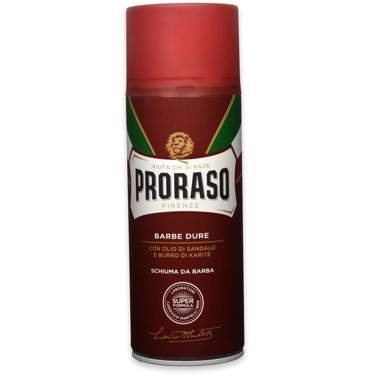 Proraso Shaving Cream 400ml Spray Can (For Tough Beards w/ Sandalwood Oil and Shea Butter)