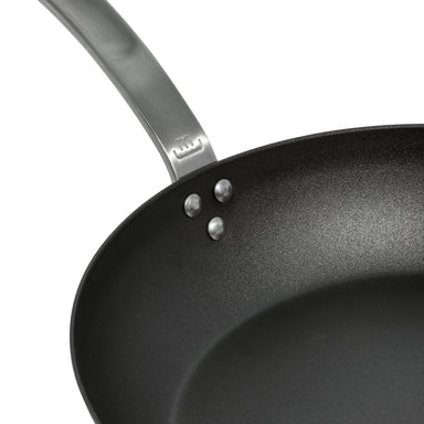 Seasoned Carbon Steel Frying Pan 12" Preseasoned  - Made in Sweden Rivets