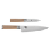Shun Cutlery Classic Blonde 2-Piece Starter Set Model 8" Chef’s Knife and 3.5" Paring Knife DMS0220W- Made in Japan Blonde Handles 