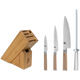 Shun Cutlery Classic Blonde 5-Piece Starter Block Set DMS0540W- Made in Japan