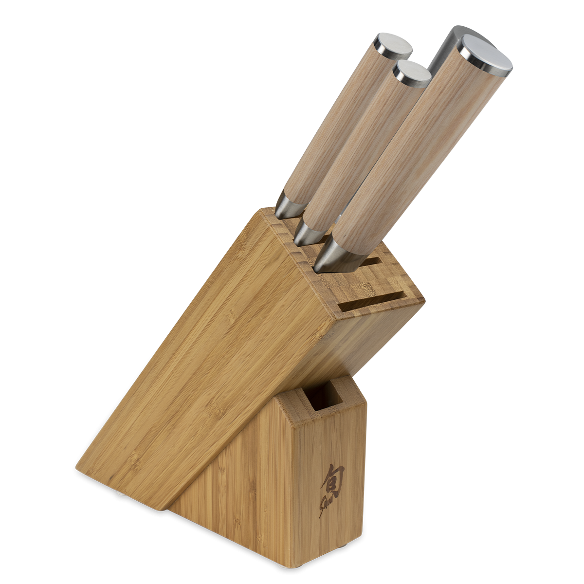 Shun Cutlery Classic Blonde 5-Piece Starter Block Set DMS0540W- Made in Japan