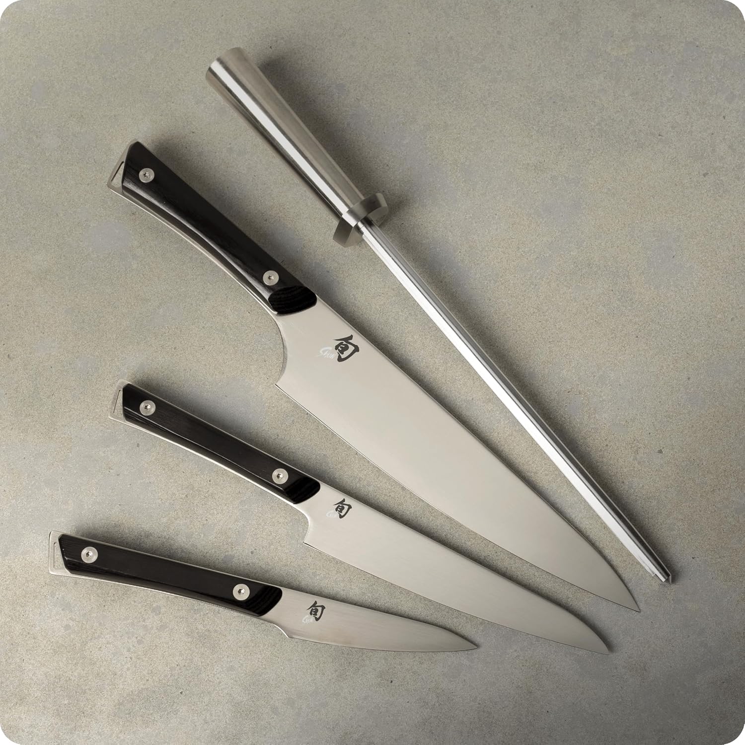 Shun Cutlery Kazahana 5-Piece Starter Block Set with Slimline Block GPTS0500 - Made in Japan Blade