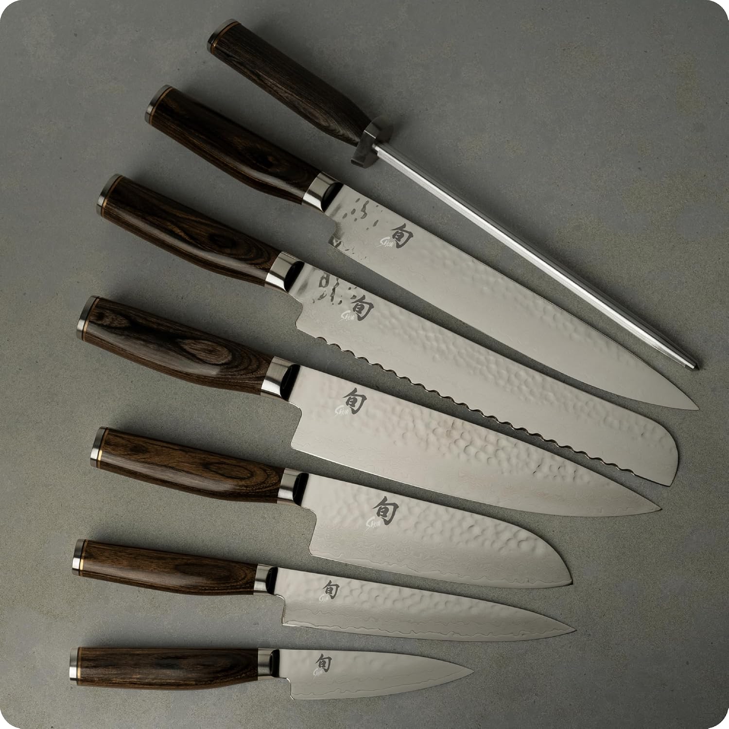 Shun Cutlery Premier 8-Piece Starter Block Set TDMS0808 - Made in Japan Set