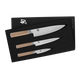 Shun Cutlery Classic Blonde 3-Piece Starter Set Model 8" Chef’s Knife, 3.5" Paring Knife, 6" Utility Knife DMS300W- Made in Japan
