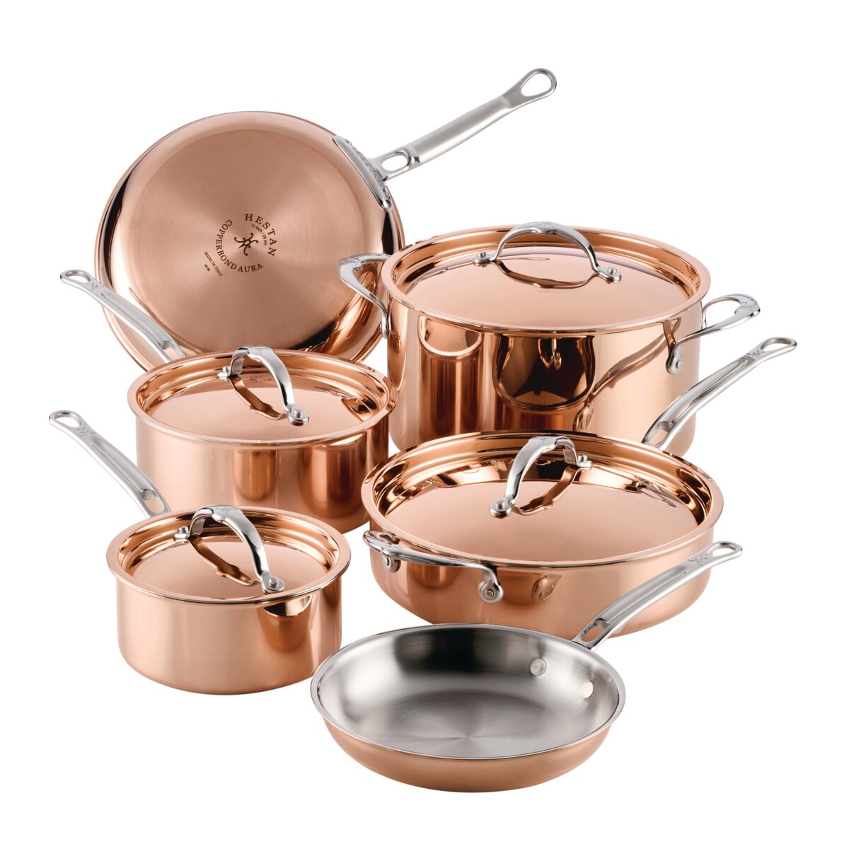 Hestan CopperBond 10-Piece Induction Aura Set - Made in Italy - 31832