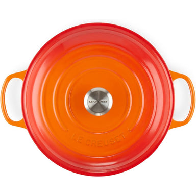 Le Creuset 4.7L Flame Orange Shallow Braiser (32 cm) Top