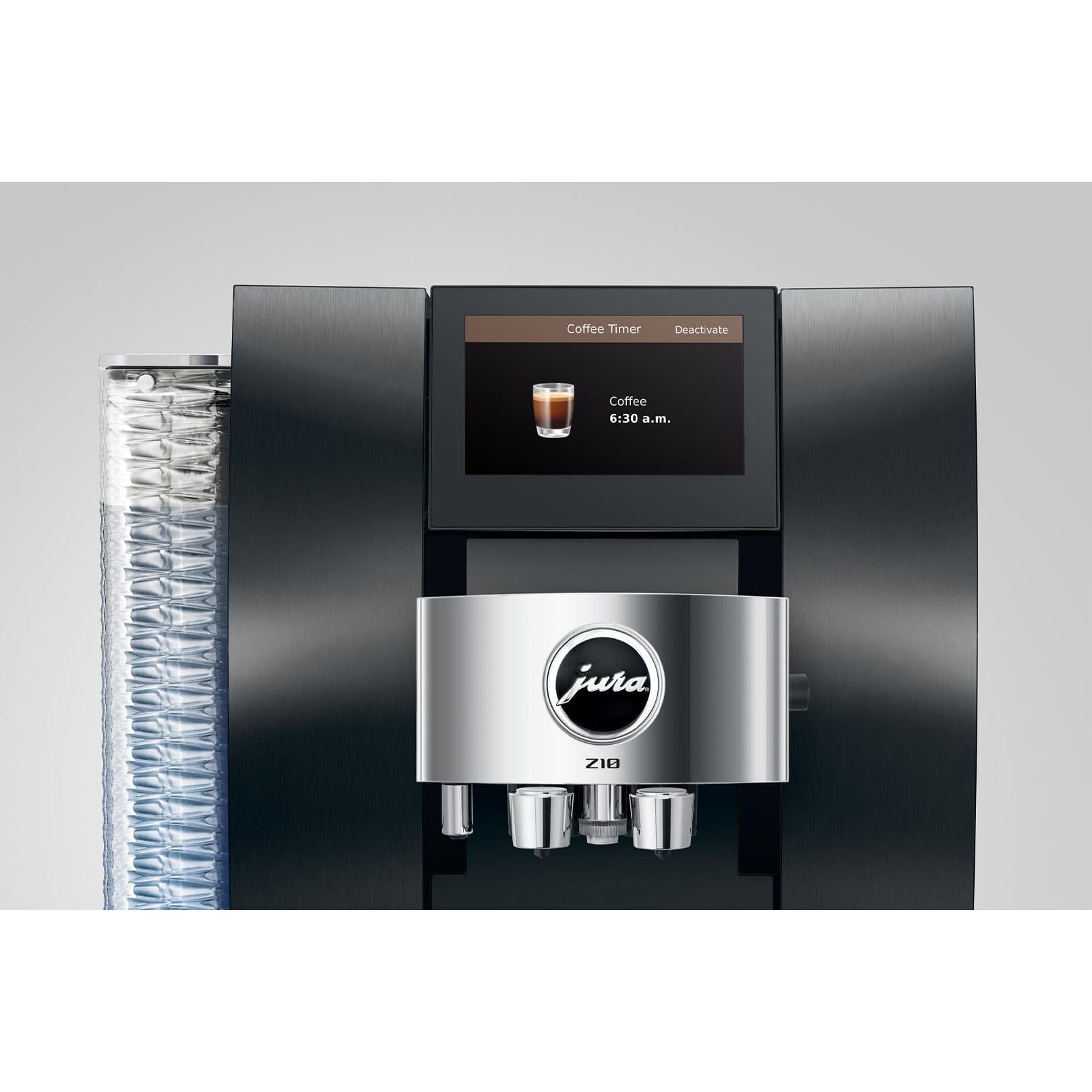 JURA Z10 Aluminum Black Super Automatic Espresso Machine, Makes 51 Specialty Beverages #15702 (2026) coffee timer 