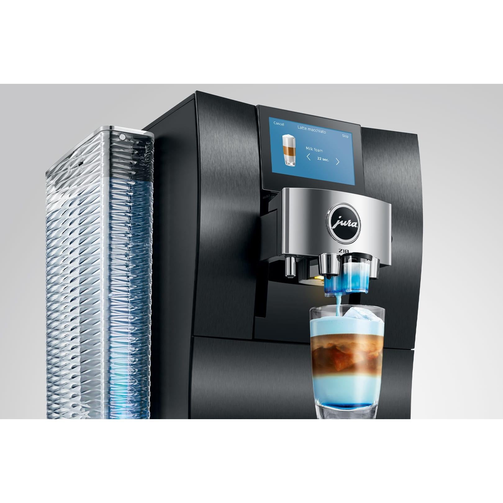 JURA Z10 Aluminum Black Super Automatic Espresso Machine, Makes 51 Specialty Beverages #15702 (2026) milk foam