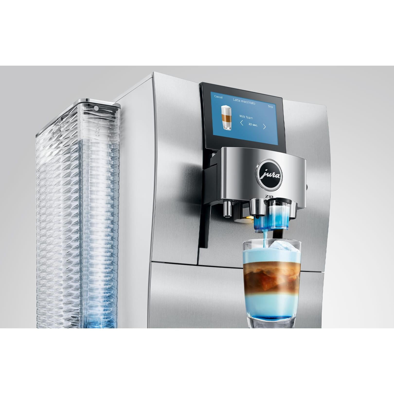 JURA Z10 Aluminum White Super Automatic Espresso Machine, Makes 51 Specialty Beverages #15792 (2026) milk foam