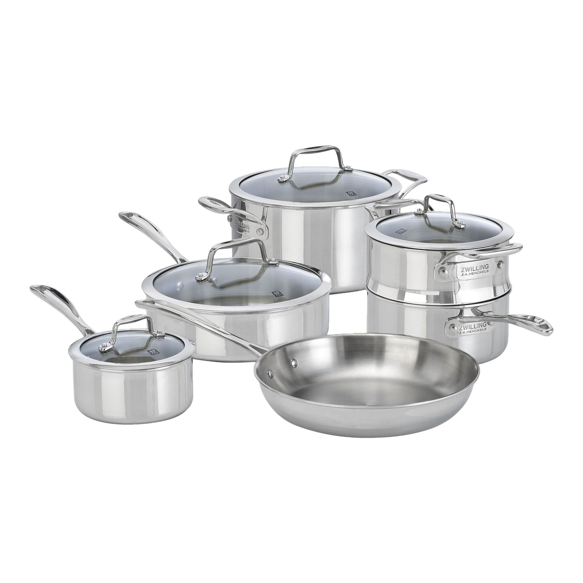 Zwilling Vista Clad 10 Piece 18/10 Stainless Steel Cookware set