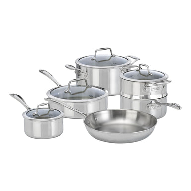 Zwilling Vista Clad 10 Piece 18/10 Stainless Steel Cookware set