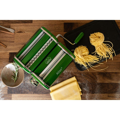 Marcato Atlas+ Green Pasta Maker 150mm /6" Made in Italy - Includes Lasagna, Fettuccine, Tagliolini/Spaghetti Top