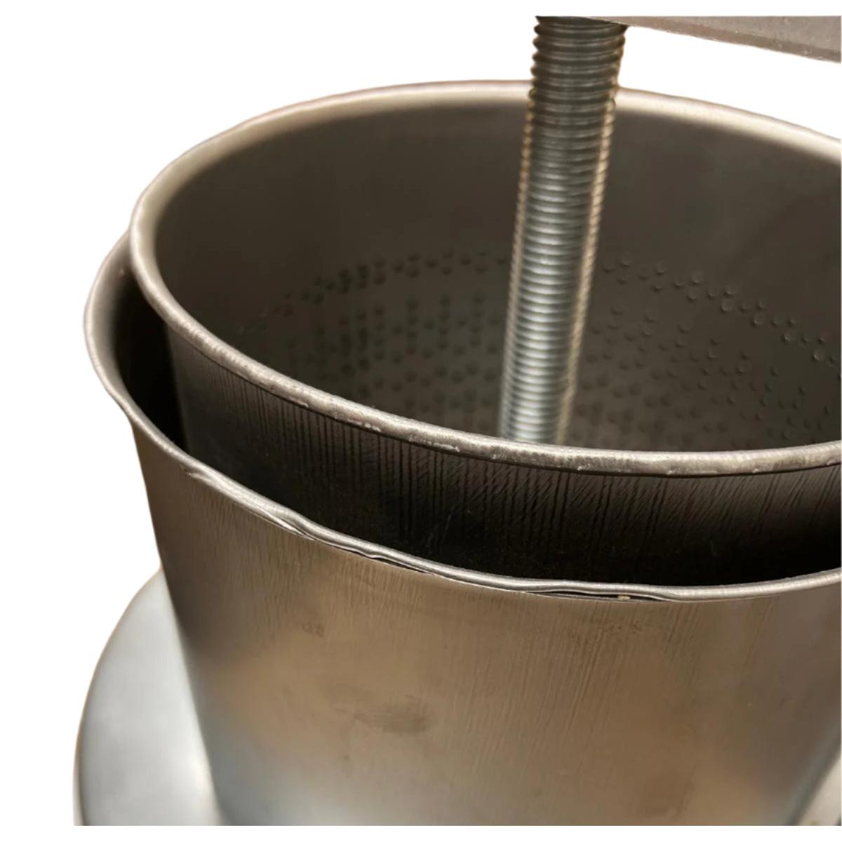 Large Professional Galvanized Vegetable / Fruit Press 8" - 5 Litre Torchietto - Made in Italy for Pressing Fruits and Vegetables - Lightly Used