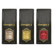 Consiglios tasters trio of fresh roast espresso coffee. 