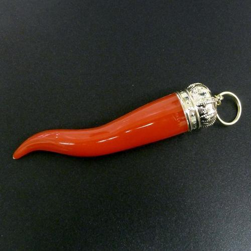 Cornicello Italian Horn Charm Keychain / Large-Consiglio's Kitchenware