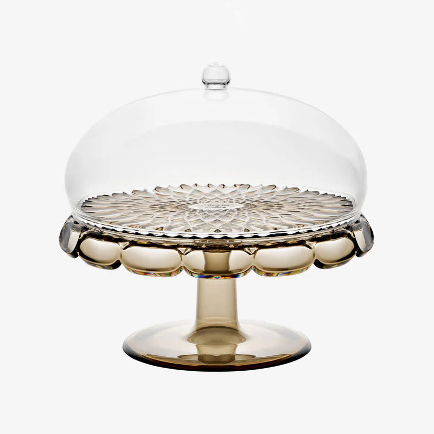 Guzzini Vanity Cake Stand with Dome Smoke – Made in Italy