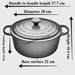 Le Creuset - 6.7L Agave French/Dutch Oven (28 cm) Dimensions
