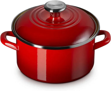 Le Creuset Petite Cerise Enameled Steel Stock Pot  - 3.7 L