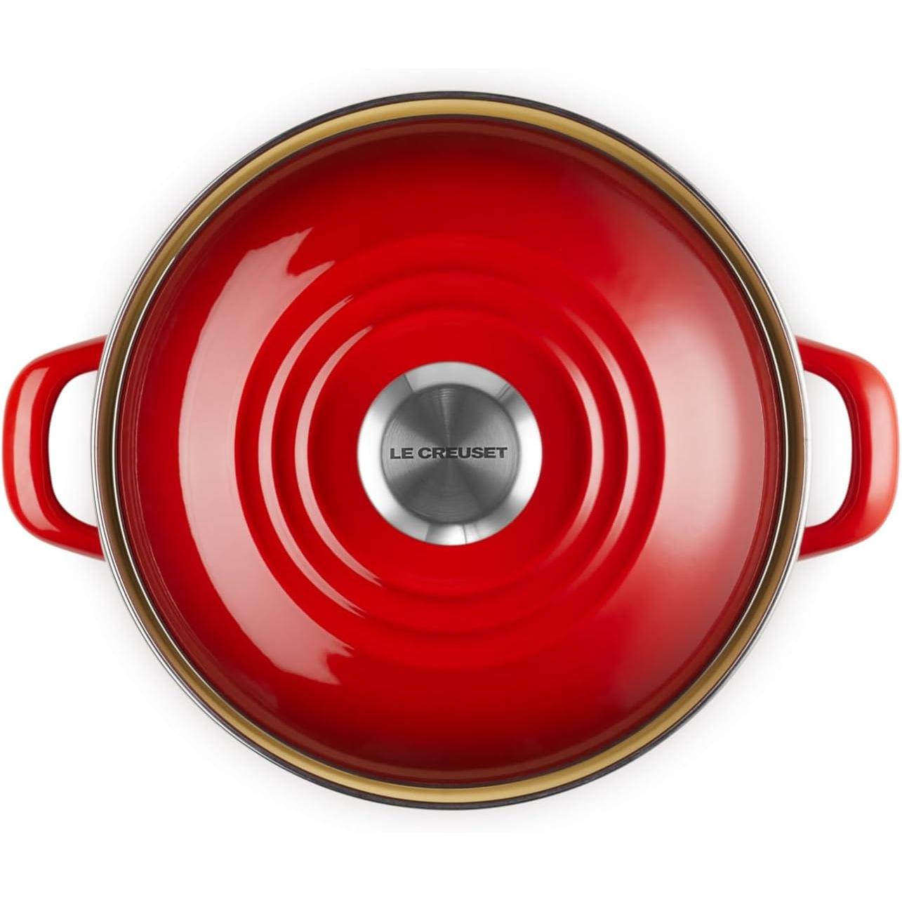 Le Creuset Petite Cerise Enameled Steel Stock Pot  - 3.7 L TOP