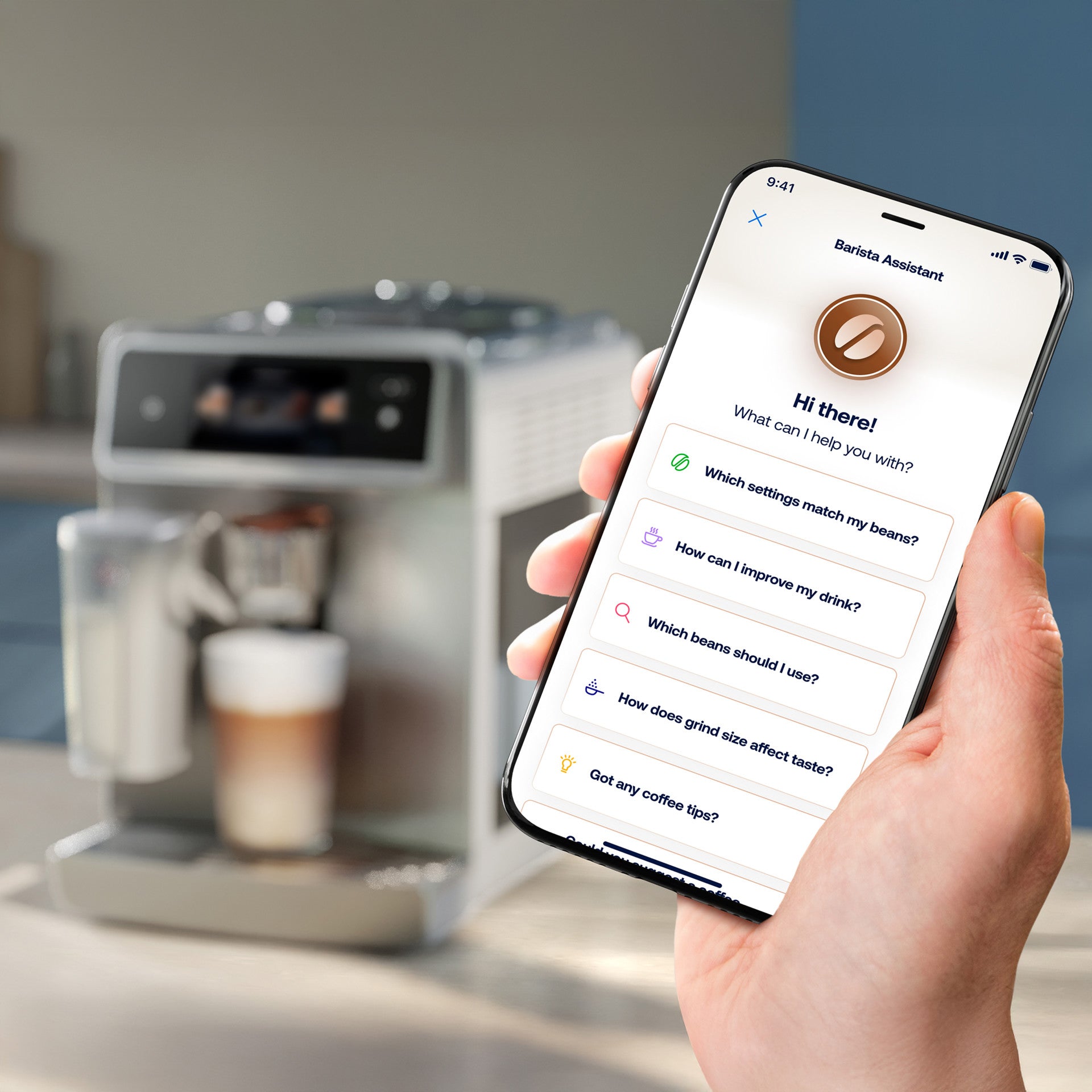 Philips Saeco Cafe Aromis 8000 LatteGo Pro Fully Automatic Espresso Machine - EP8757/20 App
