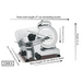 220ES - 8.6" Blade / .25HP Professional Semi Automatic Meat Slicer Canada Dimensions