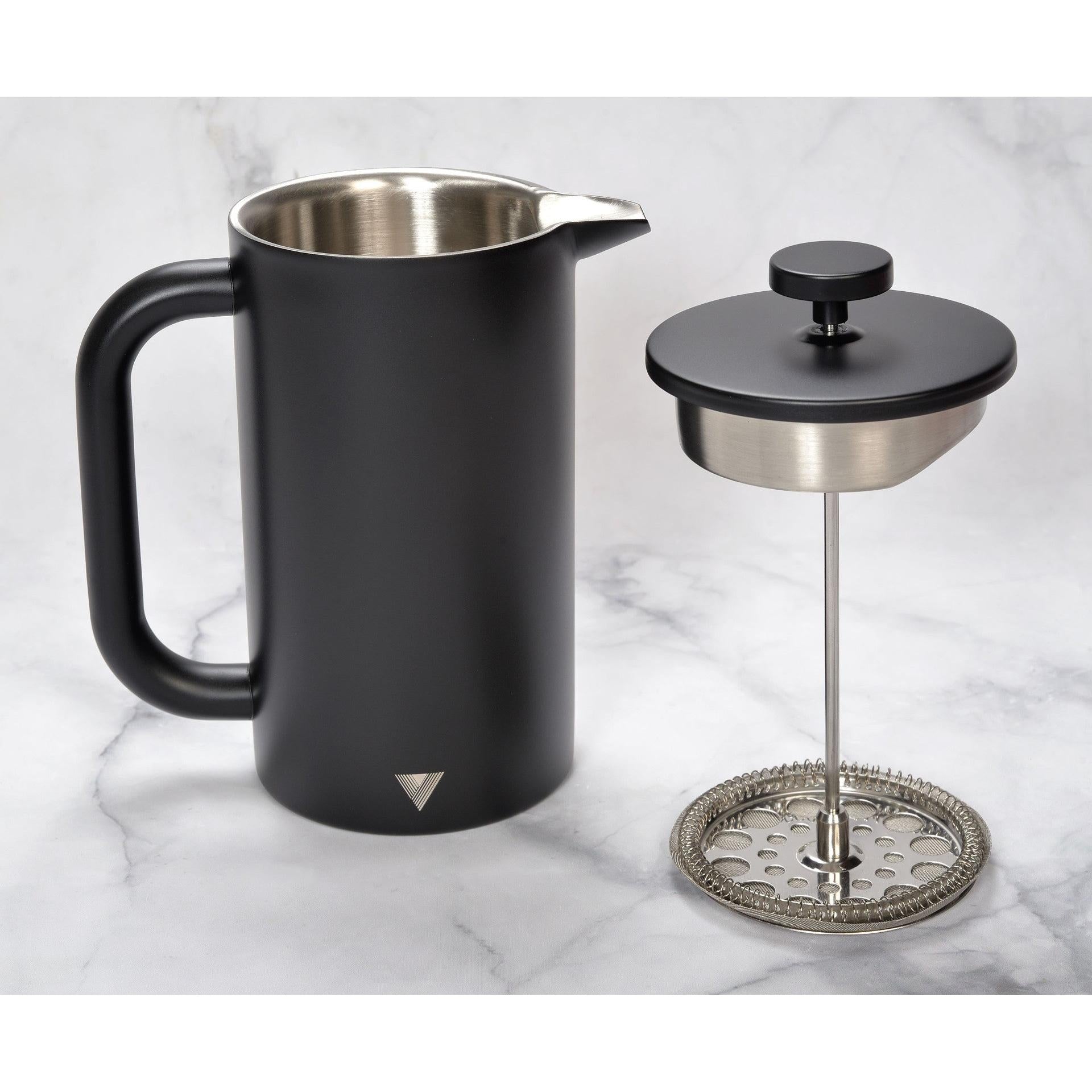 Vitantonio Coffee Press 1L Double Walled Powder Coated 18/10 Stainless Steel - Made in Italy Interior