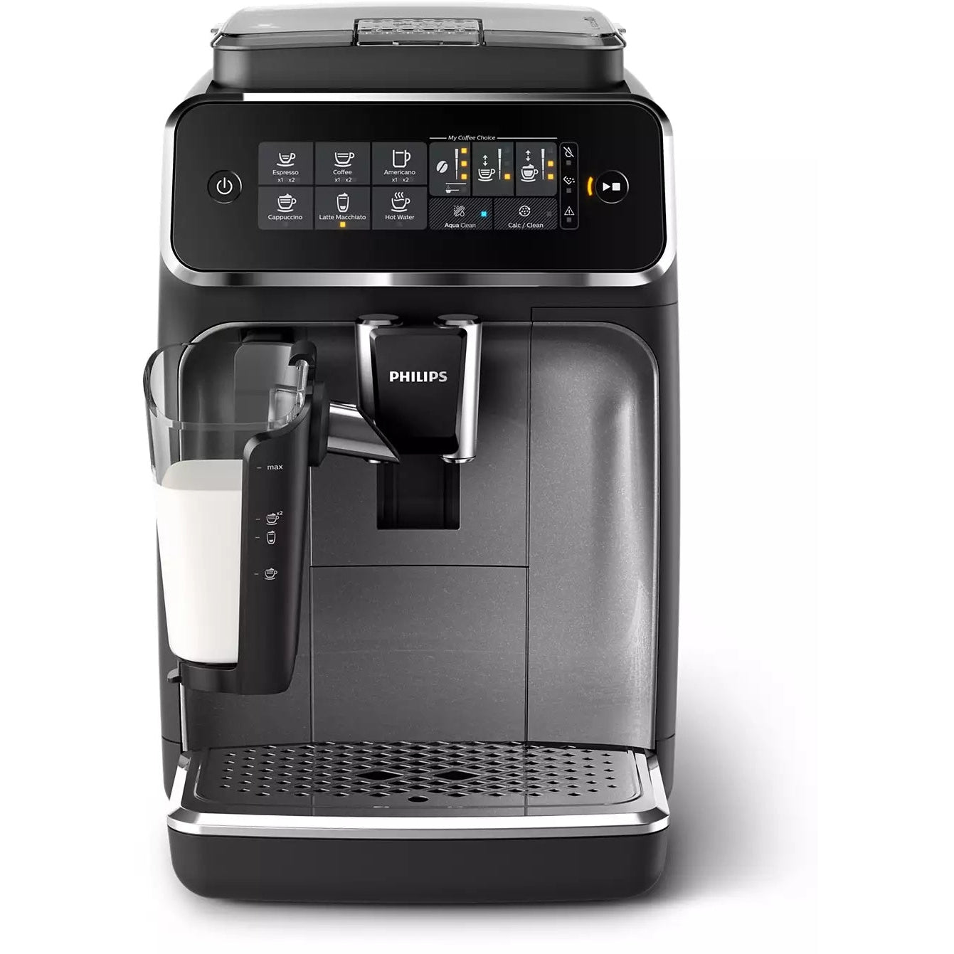 Philips Saeco 3200 Lattego Fully Automatic Espresso Machine - EP3246/74 Front Silver