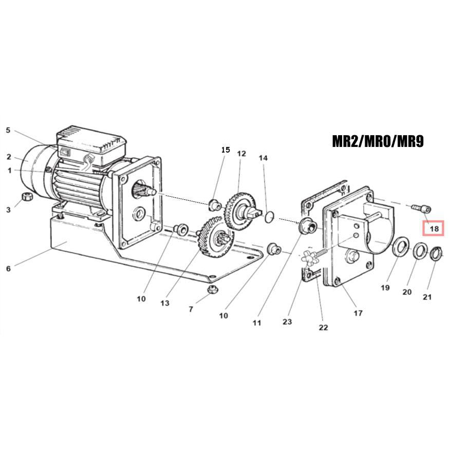 Fabio Leonardi  MR2/MR0/MR8/MR9/MR10 Screws for Front of Motor Flange (5 pieces)