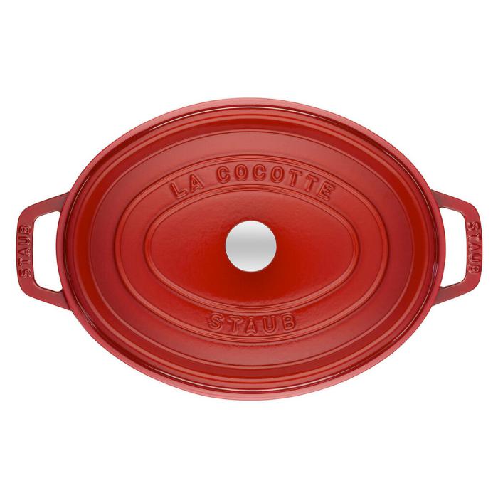 Staub Cherry Red Oval Cocotte — Consiglio's Kitchenware