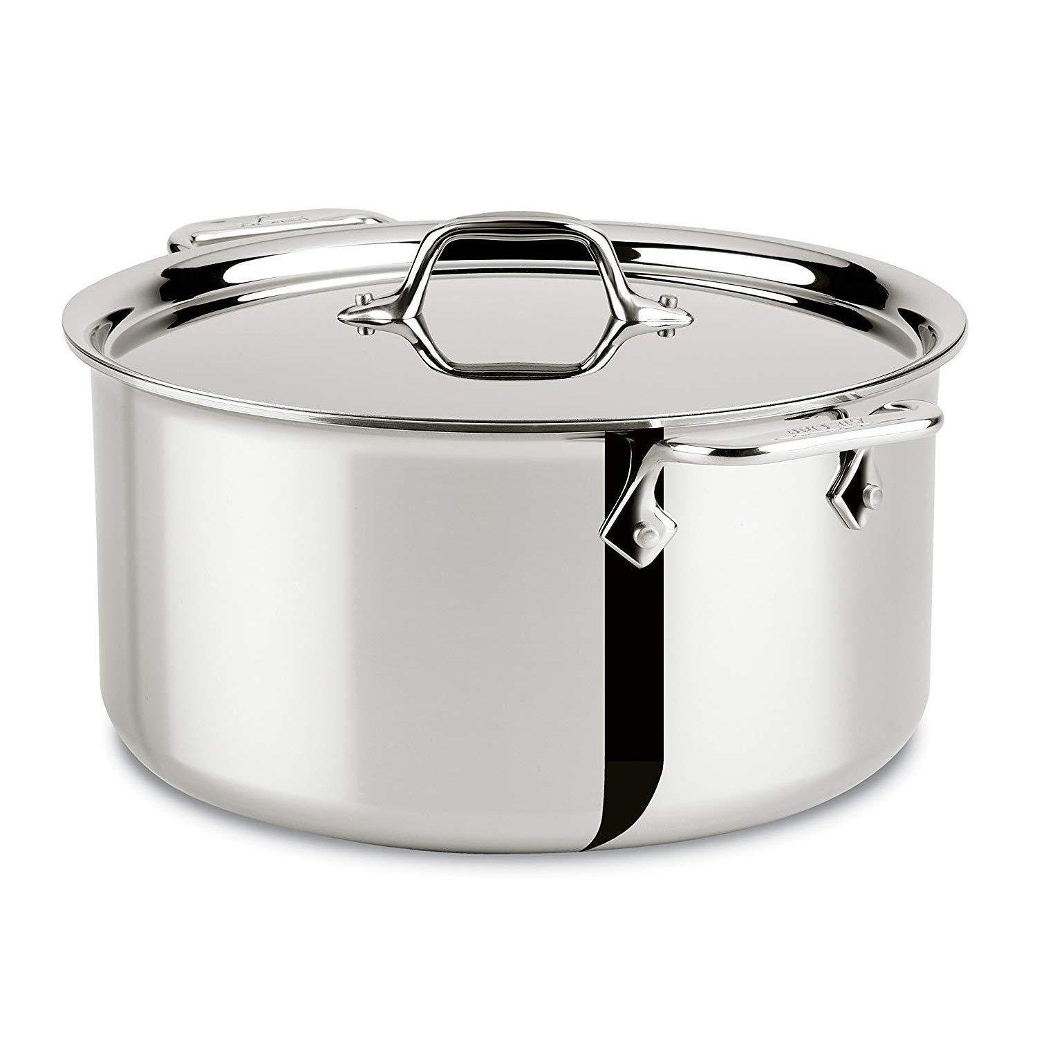All-Clad D5 - 8 qt. Stainless Steel Polished Stock Pot w/ Lid