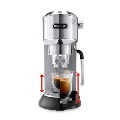 De'Longhi Dedica Arte Manual Espresso Machine Stainless Steel EC885M Cup Riser