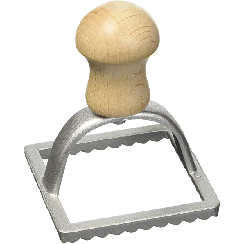 Eppicotispai Square Ravioli Stamp 70mm - Made in Italy from Aluminum and Wood