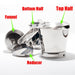 Giannina 3 cup Stainless Steel Stove Top Espresso Maker Labeled Parts-Consiglio's Kitchenware