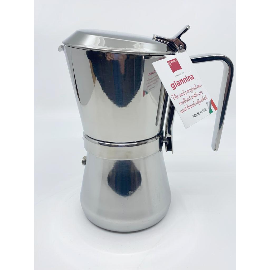 Giannina 6 Cup Stainless Steel Stove Top Espresso Maker - Lightly Used