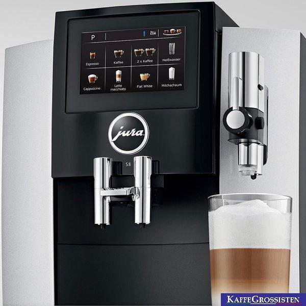 Jura S8 Moonlight Silver Espresso Machine Latte Canada