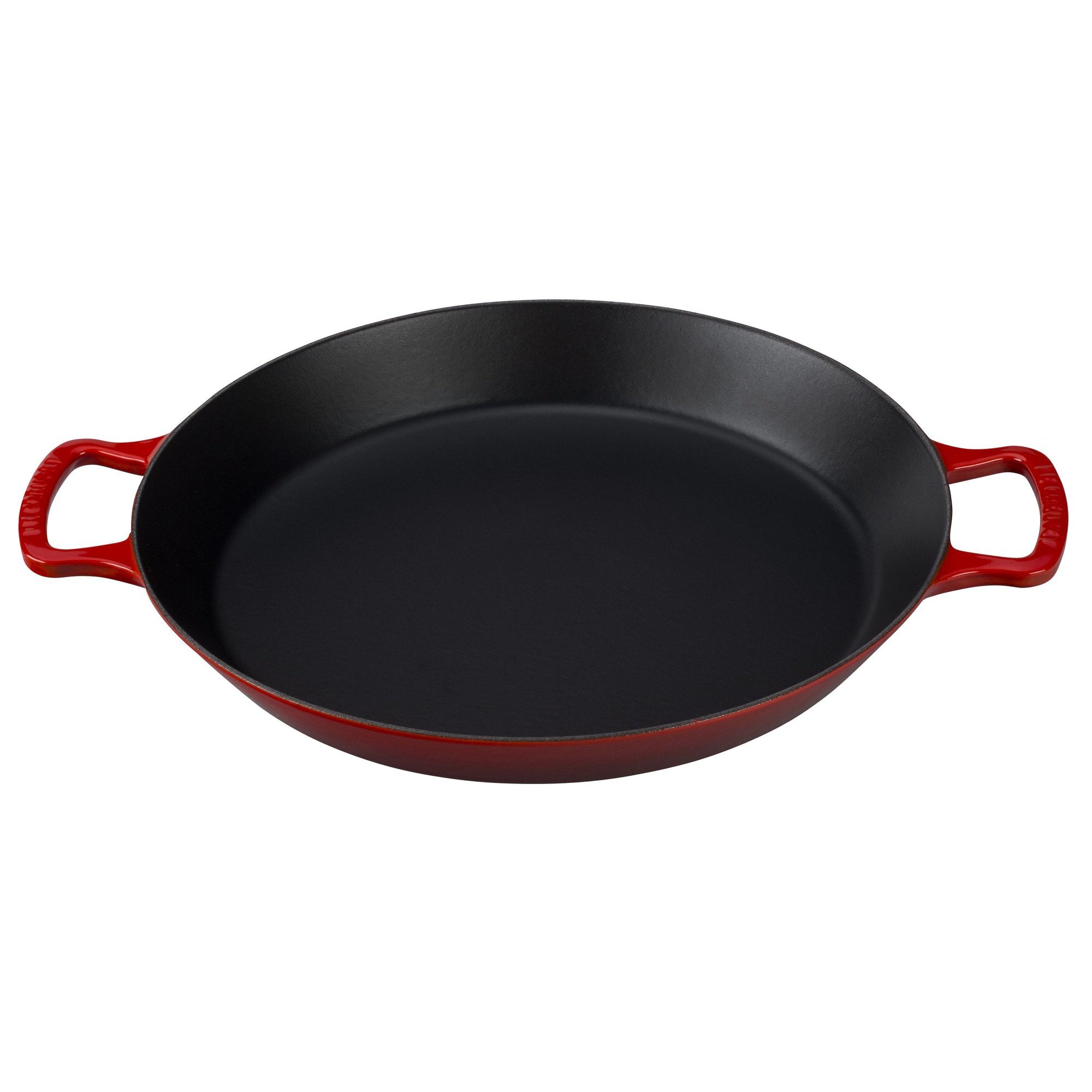 15.75 Inch Cast Iron Skillet - Giant Dual Handle Frying Pan With Silicone Covers