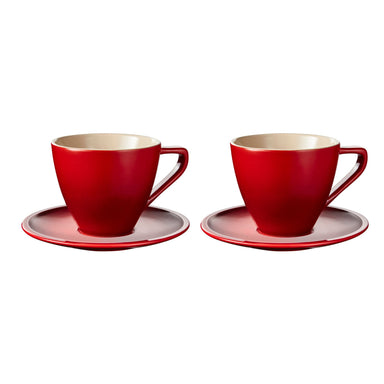 Le Creuset Minimalist Cappuccino Cups (set of 2) Cherry Red / Cerise
