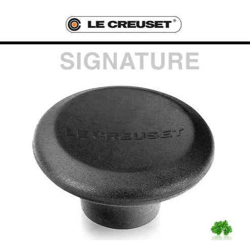 Le Creuset Large Replacement Black Phenolic Knob Handle - 2.2 Inch / 57mm